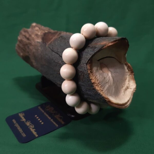 Bracelet made of beads balls mammoth tusk